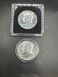 2 1966 Uncirculated Kennedy 40 Silver Half Dollars