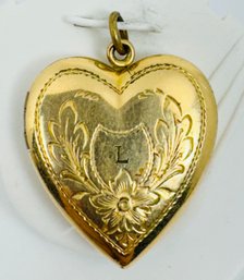 VINTAGE 12K GOLD-FILLED HEART LOCKET