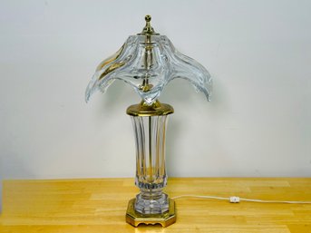 Vintage Cofrac Art Verrier Crystal French Table Lamp