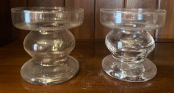 Glass Candlestick Holders - Taper Or Pillar