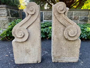 Pair Of Architectural Corbels Or Garden Bench Supports