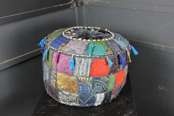 Boho Style Round Fabric Pouf