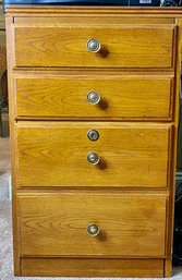 Thomasville Two Drawer Oak Locking File Cabinet