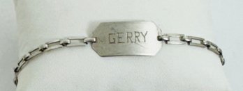 VINTAGE STERLING SILVER BRACELET ENGRAVED GERRY