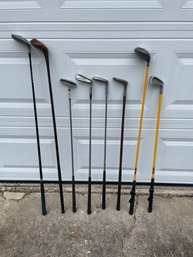 Set Of Fishing Assorted Vintage Golf Clubs