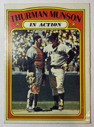 1972 Topps #442 Thurman Munson In Action