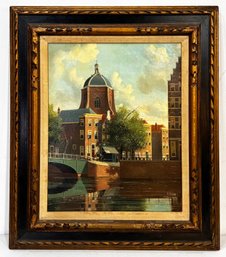 A Vintage Oil On Board, C. 1930s, Continental School, S.J. Dispo