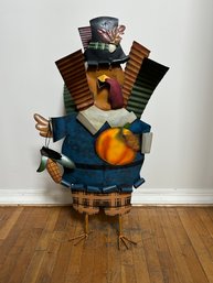 Whimsical Iron Thanksgiving Turkey Display 36'