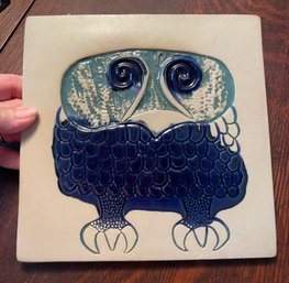 Marvelous Vintage BENNINGTON  VERMONT POTTERS Tile With Owl #1536