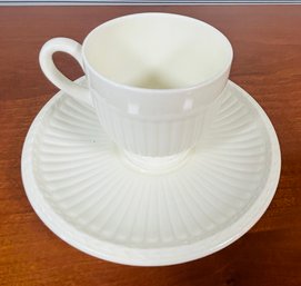 Wedgewood Edme White Teacup And Saucer