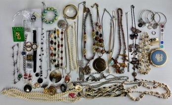 Massive Lot Of Vintage Jewelry: Watches, Pins, Bracelets, Necklaces And More!