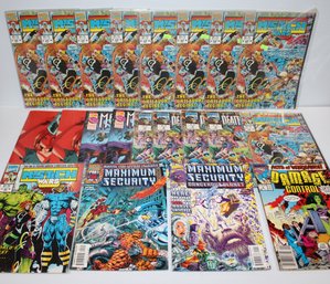 Marvel- Eight #1 Mystech Wars- The Onslaught Begins, Maximum Security, Magneto, Deaths Head  Lot-TEE