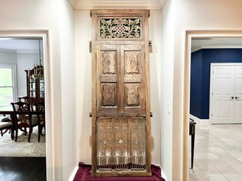 Large Antique Heavily Carved Door - From Spain