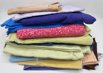 Over 12 Fabrics From Overseas, Many Silk, Some Vintage