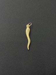 Cornicello Aka Italian Horn Emulate In 14k Yellow Gold