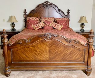 Elaborate King Bedstead With Mattress And All Linens