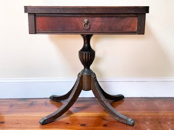 A Mahogany Flip Top Game Table By Maddox Tables