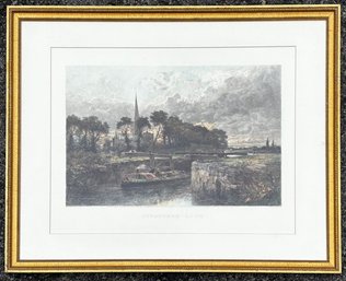 A Vintage Lithograph, Stratford Lock