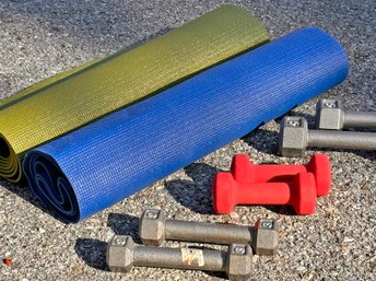 Hand Weights And Yoga Mats