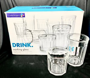 16 Piece Luminarc Working Glasses