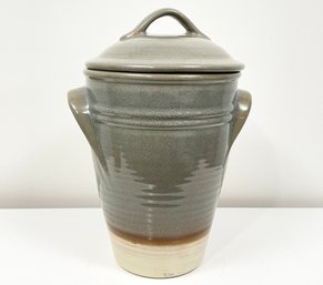 A Vintage Lidded Ceramic Vessel By Haegar