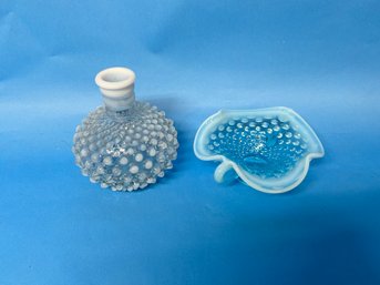 Beautiful Hob Nail Bub Vase & Candy Dish