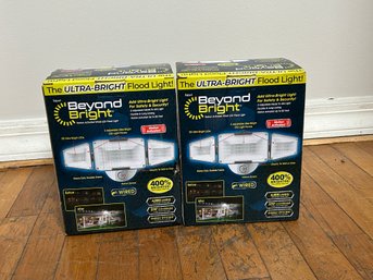 Set Of Two Beyond Bright Motion Activated Wired LED Flood Lights