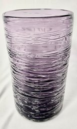 Vintage Murano Style Purple Art Glass Vase