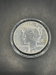 1922-S Silver Peace Dollar In Plastic Case