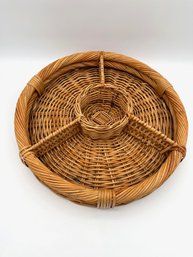 Large Wicker Circular Centerpiece Basket
