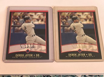 Lot Of 2 Derek Jeter 2001 Bowman & Bowman Gold Lot #75