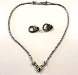 A VIntage Necklace And Earring Set By Piscatelli