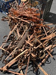 A Large Assortment Of Copper Plumbing Hangers And Assorted Copper Hardware - Loc. B