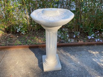 Concrete Pedestal And Bird Bath