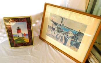 Cape Cod Themed Art  Cutty Hunk Lithograph By Mary Lindenberg