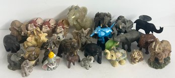 Lot 4 Of Elephant Figurines & Decor