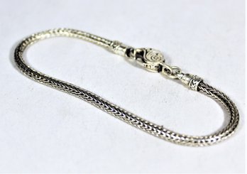 Fine Sterling Silver Large Clasp Bracelet