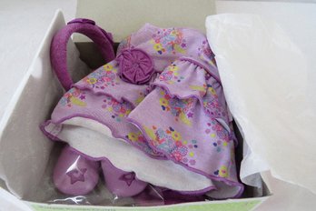 American Girl Bitty Baby Purple Posies Complete Outfit In Original Box