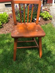 Children's Solid Wood Chair - Vintage