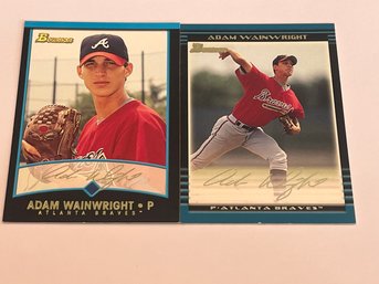 Lot Of 2 Adam Wainwright 2002 Bowman Gold Rookies