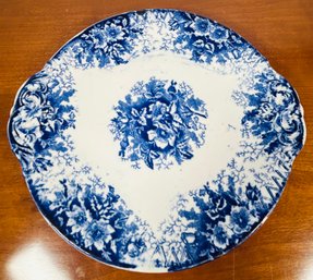 Blue And White Plate With Flowers