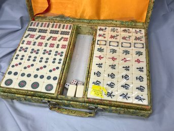 Very Nice Unused Mahjong - Mah Jongg Set - 144 Pieces - Mostly In Wrappers - 2 Blanks - 2 Dice - Nice Set !