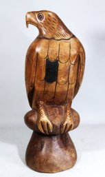 Large Antique Folk Art Native American (?) Eagle Wood Carving