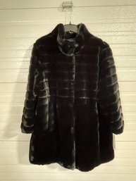 Jones New York Women's Faux-fur Coat In Black