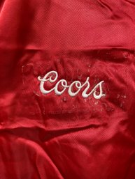 Coors Beer Red Satin Work Jacket Vintage