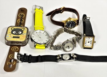 Lot Six Novelty And Ladies Wristwatches Including Kenneth Cole