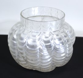 Antique White Loetz Type Art Glass Vase