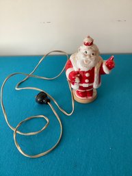 Vintage Hard Plastic Santa Claus Lighted Bank