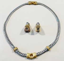 A Vintage 1990's Necklace And Earrings By David Grau