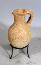 Small Ancient Clay Pottery Pitcher Vessel